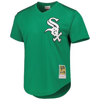 Men's Mitchell & Ness Frank Thomas Green Chicago White Sox Cooperstown Collection Authentic St. Patrick's Day 1996 Batting Practice Jersey