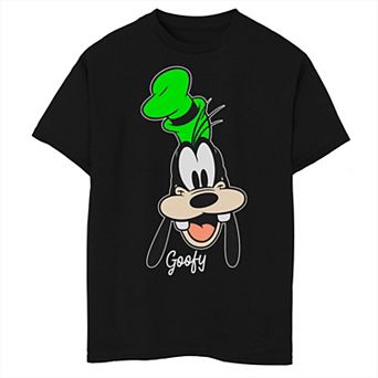 Disney's Mickey Mouse & Friends Boys 8-20 & Husky Goofy Smiling Face Portrait Graphic Tee