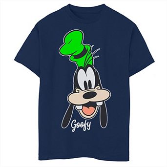 Disney's Mickey Mouse & Friends Boys 8-20 & Husky Goofy Smiling Face Portrait Graphic Tee