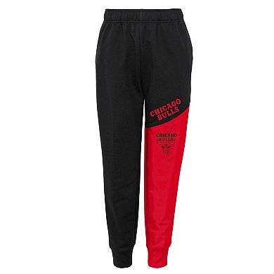 Youth Black/Red Chicago Bulls Superior Split Pants