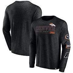 Men's New Era Royal Denver Broncos Throwback Raglan Long Sleeve T-Shirt