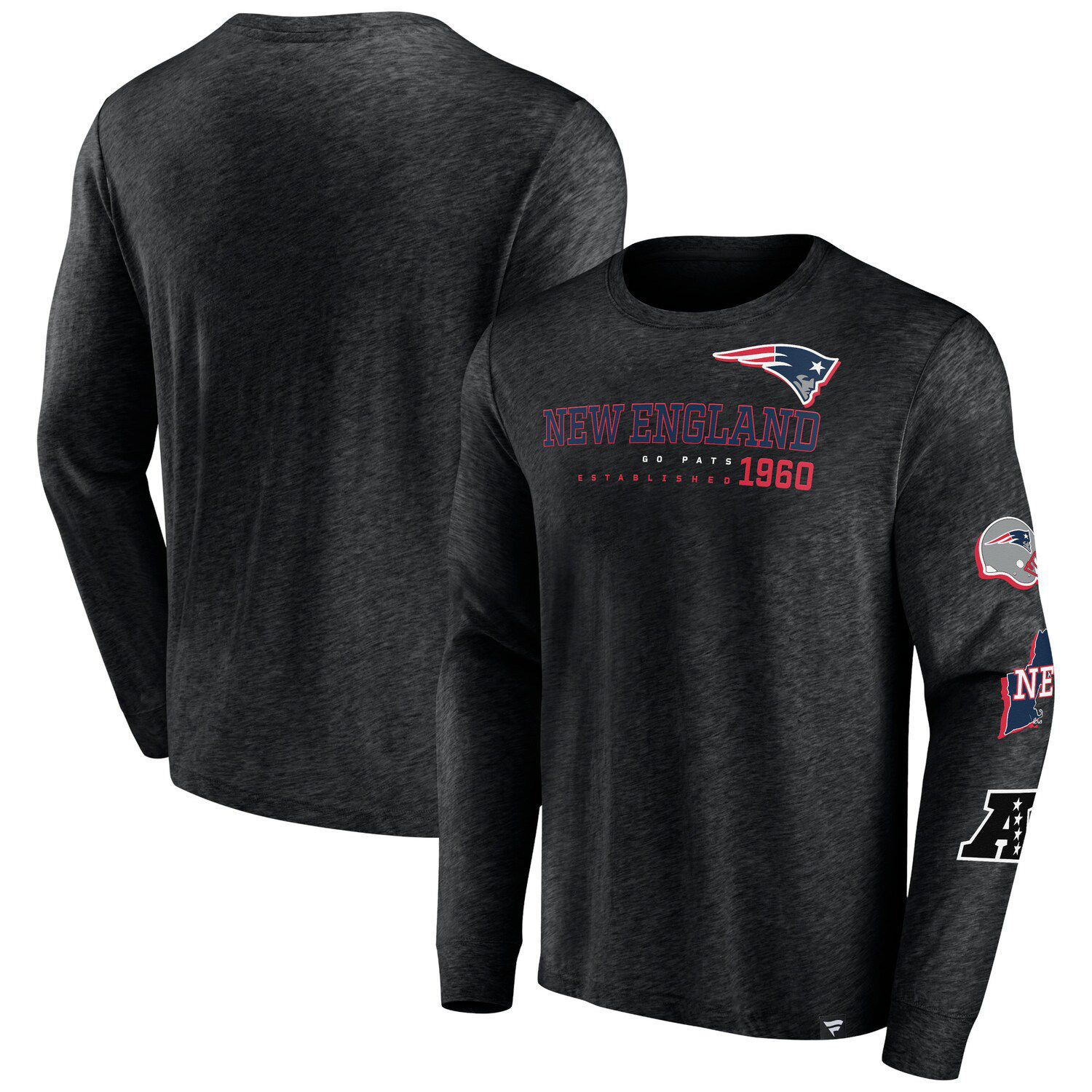 Women's Wear by Erin Andrews Heather Gray New England Patriots Cropped Raglan Throwback V-Neck T-Shirt Size: Extra Small