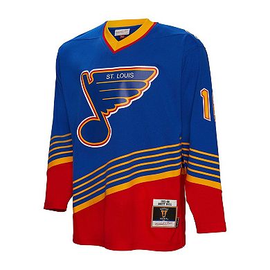 Men's Mitchell & Ness Brett Hull Blue St. Louis Blues 1995 Blue Line Player Jersey