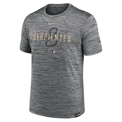 Men's Nike Anthracite Arizona Diamondbacks City Connect Velocity Practice Performance T-Shirt