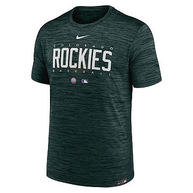 Men's Nike Green Colorado Rockies City Connect Velocity Practice Performance T-Shirt
