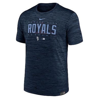 Men's Nike Navy Kansas City Royals City Connect Velocity Practice Performance T-Shirt