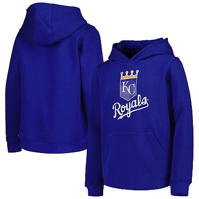 Youth Royal Kansas City Royals Team Primary Logo Pullover Hoodie