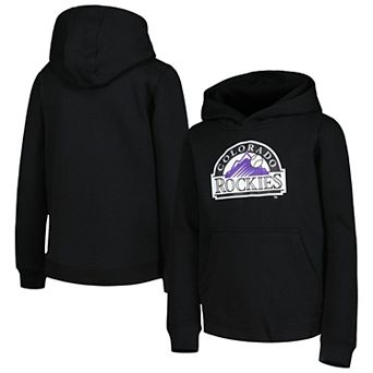 Youth Black Colorado Rockies Team Primary Logo Pullover Hoodie
