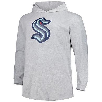 Men's Heather Gray Seattle Kraken Big & Tall Pullover Hoodie
