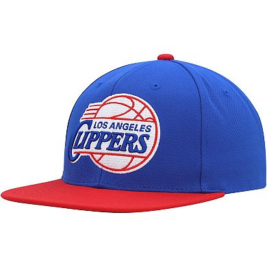 Men's Mitchell & Ness Royal/Red LA Clippers Hardwood Classics Essentials 2.0 Snapback Hat