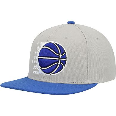 Men's Mitchell & Ness Gray/Blue Orlando Magic Hardwood Classics Essentials 2.0 Snapback Hat