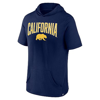 Men's Fanatics Branded Navy Cal Bears Outline Lower Arch Hoodie T-Shirt