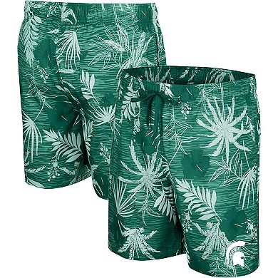 Men's Colosseum Green Michigan State Spartans What Else is New Swim Shorts