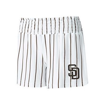 Women's Concepts Sport White San Diego Padres Reel Pinstripe Sleep Shorts