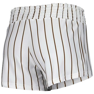 Women's Concepts Sport White San Diego Padres Reel Pinstripe Sleep Shorts
