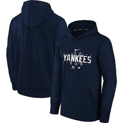 Youth Nike Navy New York Yankees Pregame Performance Pullover Hoodie