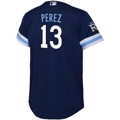 Toddler Nike Salvador Perez Navy Kansas City Royals City Connect Replica Player Jersey