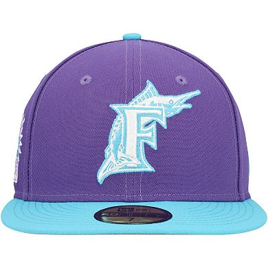 Men's New Era Purple Florida Marlins Vice 59FIFTY Fitted Hat