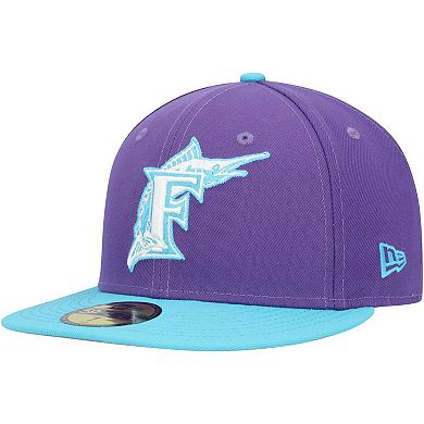 Men's New Era Purple Florida Marlins Vice 59FIFTY Fitted Hat