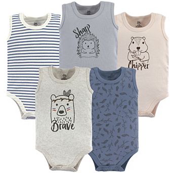 Baby Boy Cotton Bodysuits 5 pk