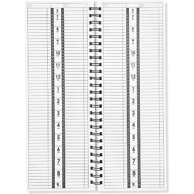 200 Page Salon Appointment Book for Stylist, Daily Planner, 2 Columns, 14 x 5 In