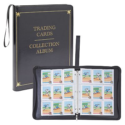 card sleeve folder Card Binder 4-Pocket, 400 Pockets Card Holder with 50 Sleeves blue – Card  collections store main image 0