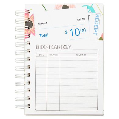 Floral Monthly Budget Planner, Bill Organizer With 24 Pockets, 5 X 7 In