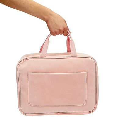 Large Hanging Travel Toiletry Bag W/ S Hook & Handle For Cosmetics, 12.5x4x9.5"