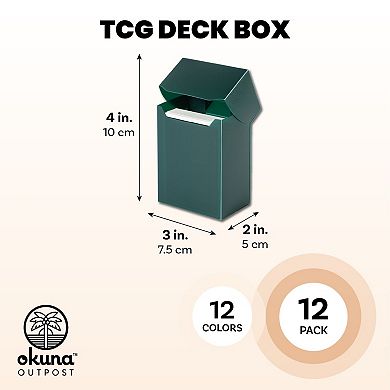TCG for Trading Card Games, Deck Box with 24 Dividers (12 Pack)