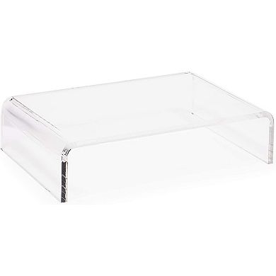 Acrylic Computer Monitor Stand, Clear Display Riser (12.1 x 8 x 3 in)