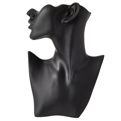 Boutique Jewelry Mannequin Display Stand, Black Figure (7.5 X 11 X 2 Inches)