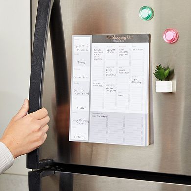 3 Pack Magnetic Grocery List Pad for Fridge, 52 Sheets Per Pad, 7.5 x 9.5 in