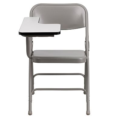Emma and Oliver Premium Steel Folding Chair with Right Handed Tablet Arm - Event Chair