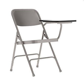 Emma and Oliver Premium Steel Folding Chair with Left Handed Tablet Arm - Event Chair
