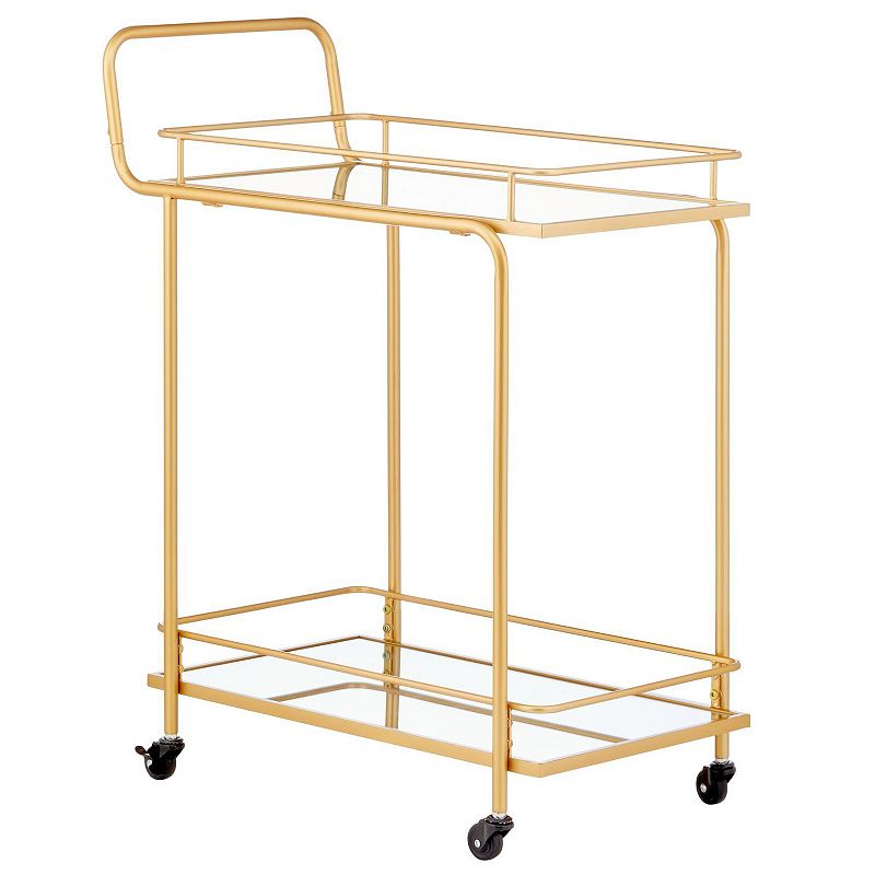 Mdesign Small Portable Mini Fridge Storage Cart With Wheels And