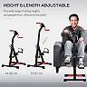 Soozier Pedal Exerciser Height-adjustable Portable Exercise Bike with LCD  Display and Foot Massage Roller for Seniors Elderly Rehabilitation Training