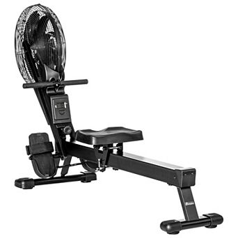 Soozier Air Rowing Machine, Foldable Rower with LCD Digital Monitor & Steel Frame for Home Gym Use