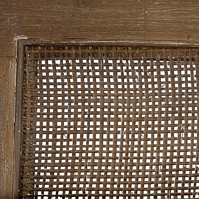 Linon Bauer Cane Inset Bench