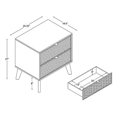 Linon Collett Nightstand Table