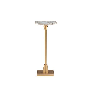 Linon Amyn Drink Table with Marble Top