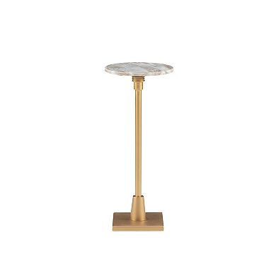 Linon Amyn Drink Table with Marble Top
