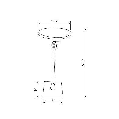 Linon Amyn Drink Table with Marble Top