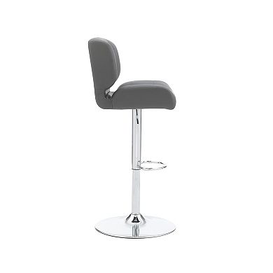 Linon Bohen ABS Adjustable Swivel Bar Stool