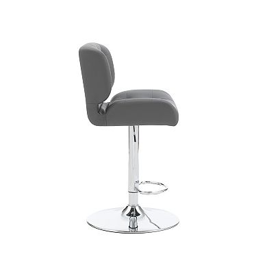 Linon Bohen ABS Adjustable Swivel Bar Stool
