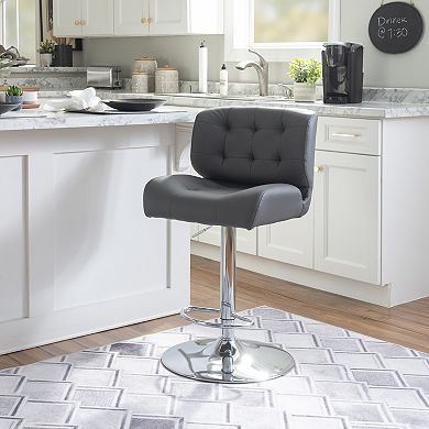 Linon Bohen ABS Adjustable Swivel Bar Stool