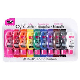 Tulip 10-Pack Brush-On Rainbow Fabric Paint
