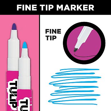 Tulip 12-Pack Fine-Tip Neon Fabric Markers