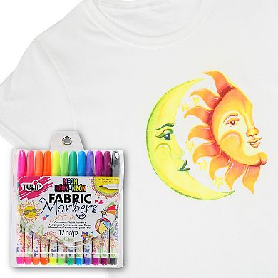 Tulip 12-Pack Fine-Tip Neon Fabric Markers