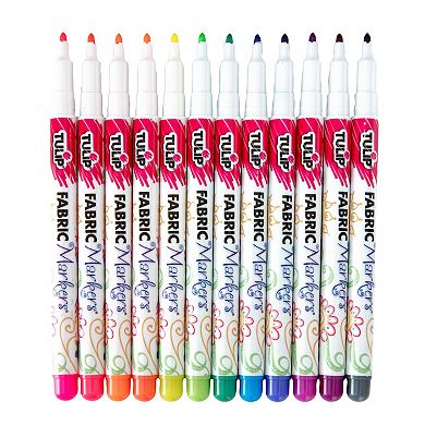 Tulip 12-Pack Fine-Tip Neon Fabric Markers