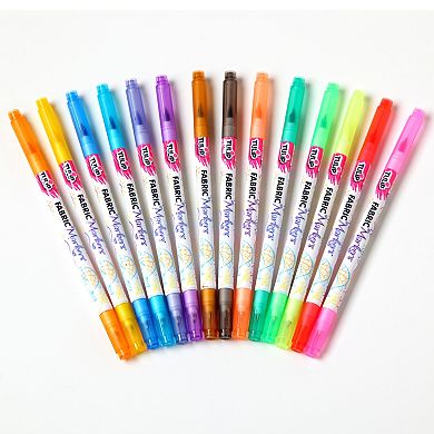 Tulip 14-Pack Dual-Tip Rainbow Fabric Markers